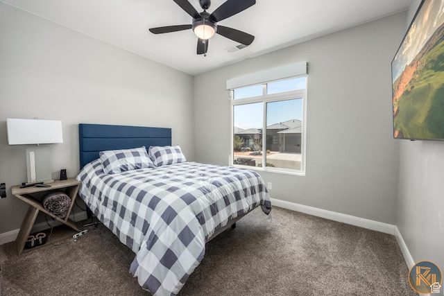 1060 W Jonathon Dr, Washington, UT 84780 - bedroom with baseboards, carpet floors, and a ceiling fan