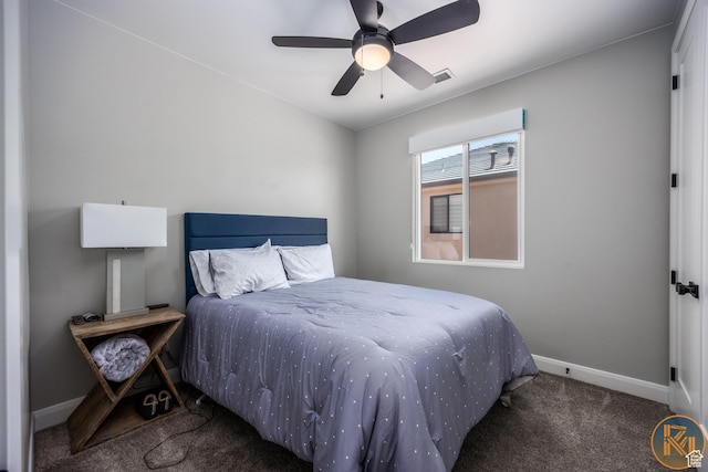 1060 W Jonathon Dr, Washington, UT 84780 - carpeted bedroom with baseboards and ceiling fan