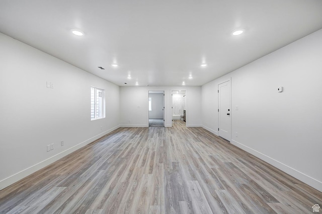 1605 S 1100 W, Payson, UT 84651 - unfurnished living room featuring recessed lighting and light wood-type flooring