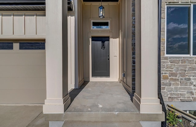 1605 S 1100 W, Payson, UT 84651 - doorway to property with stone siding and board and batten siding