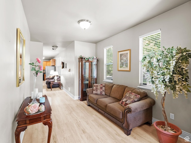 7764 S Rustic Pine Cv, Midvale, UT 84047 - living area featuring light wood-style floors and baseboards