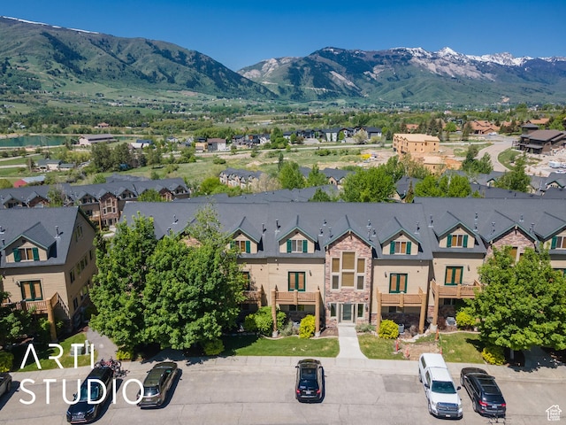 3521 N Moose Hollow Dr Unit 1202, Eden, UT 84310 - aerial perspective of suburban area featuring mountains