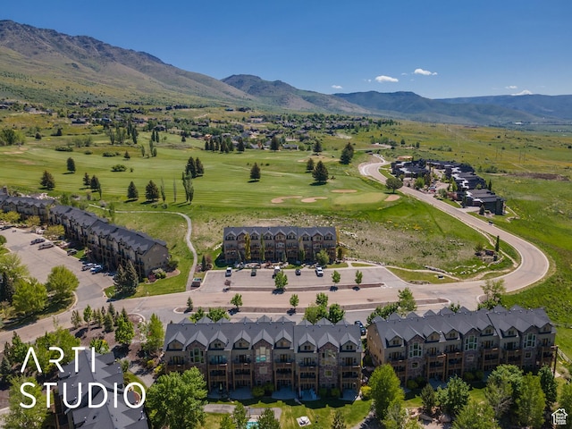 3521 N Moose Hollow Dr Unit 1202, Eden, UT 84310 - bird's eye view of a mountain backdrop and a golf course
