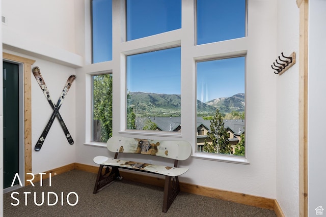 3521 N Moose Hollow Dr Unit 1202, Eden, UT 84310 - detailed view of a mountain backdrop, carpet floors, and baseboards