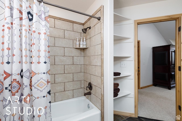 3521 N Moose Hollow Dr Unit 1202, Eden, UT 84310 - full bath featuring shower / bath combination with curtain and baseboards