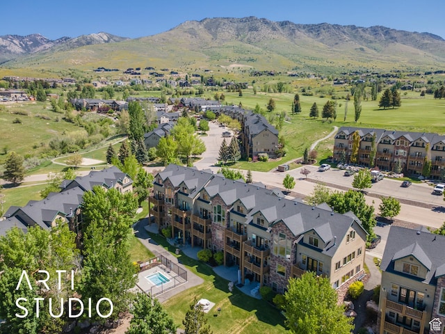 3521 N Moose Hollow Dr Unit 1202, Eden, UT 84310 - aerial perspective of suburban area featuring mountains