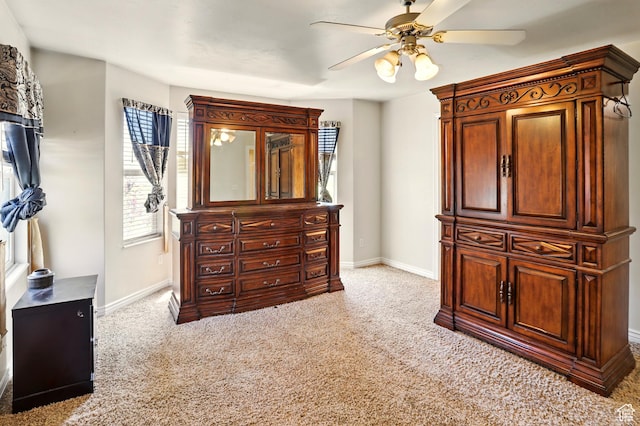 2865 W 3600 N, Farr West, UT 84404 - bedroom with light colored carpet, baseboards, and ceiling fan