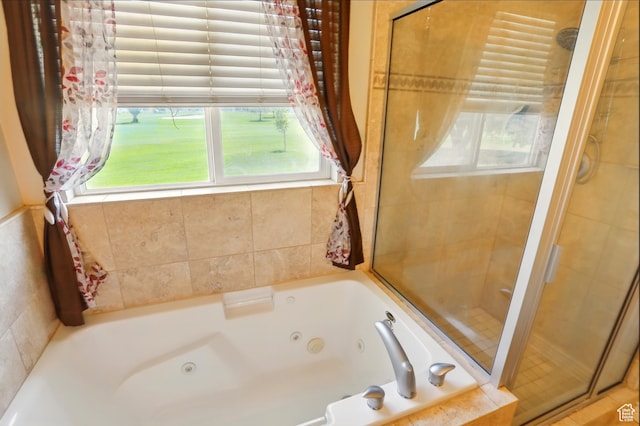 2865 W 3600 N, Farr West, UT 84404 - bathroom with a shower stall and a tub with jets