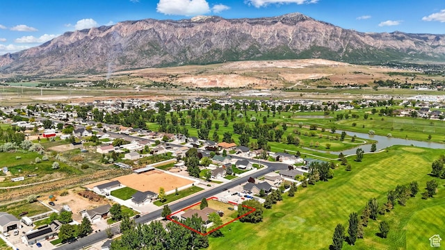 2865 W 3600 N, Farr West, UT 84404 - aerial view of residential area featuring property parcel outlined and a water and mountain view