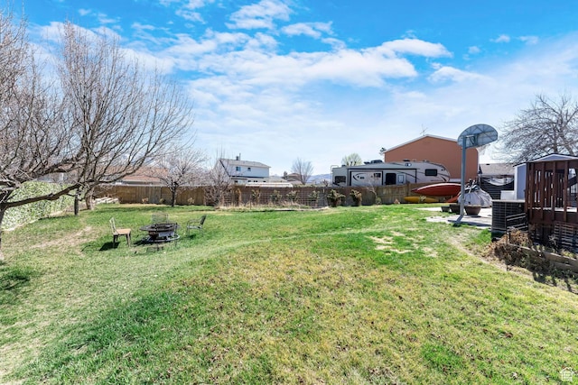 1962 W 12110 S, Riverton, UT 84065 - view of yard with an outdoor fire pit and a jacuzzi