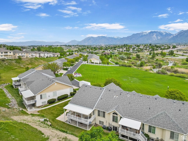12482 S Tithing Point Dr, Riverton, UT 84065 - aerial view of residential area featuring a mountain backdrop