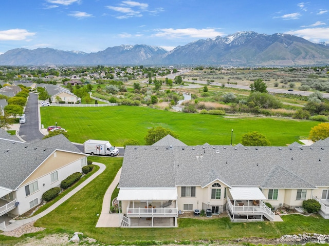 12482 S Tithing Point Dr, Riverton, UT 84065 - view from above of property featuring a mountain backdrop