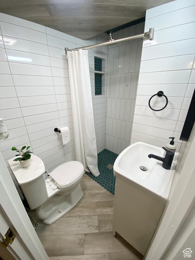 1321 Darling St, Ogden, UT 84403 - full bathroom featuring toilet, a stall shower, and vanity