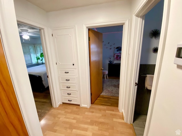 1321 Darling St, Ogden, UT 84403 - corridor featuring light wood-style flooring