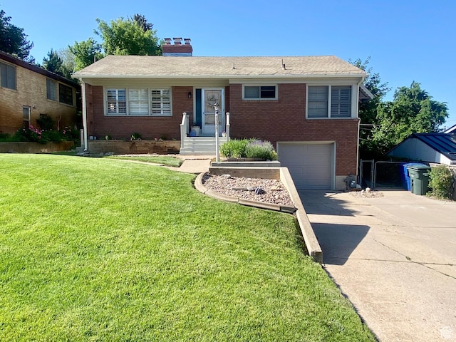 1321 Darling St, Ogden, UT 84403 - single story home featuring a garage, driveway, brick siding, and a chimney