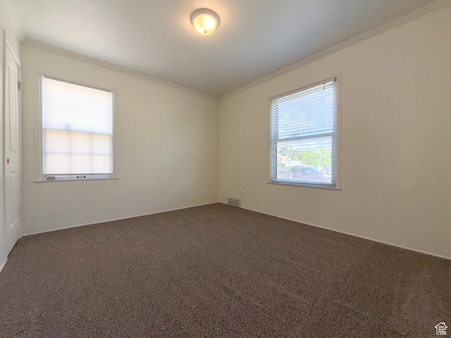 346 Columbia Dr, East Carbon, UT 84520 - carpeted empty room with crown molding