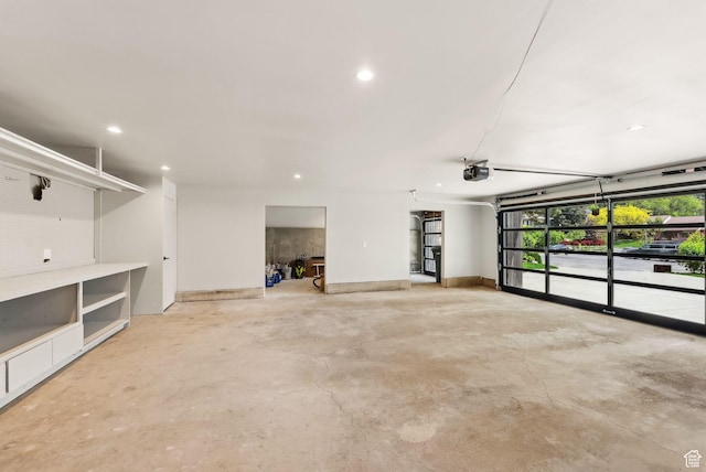 2655 E Hiawatha Cir, Salt Lake City, UT 84108 - garage with a garage door opener and recessed lighting