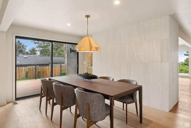 2655 E Hiawatha Cir, Salt Lake City, UT 84108 - dining room with light wood finished floors and recessed lighting