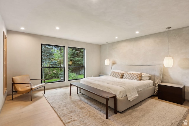 2655 E Hiawatha Cir, Salt Lake City, UT 84108 - bedroom with light wood-style flooring and recessed lighting