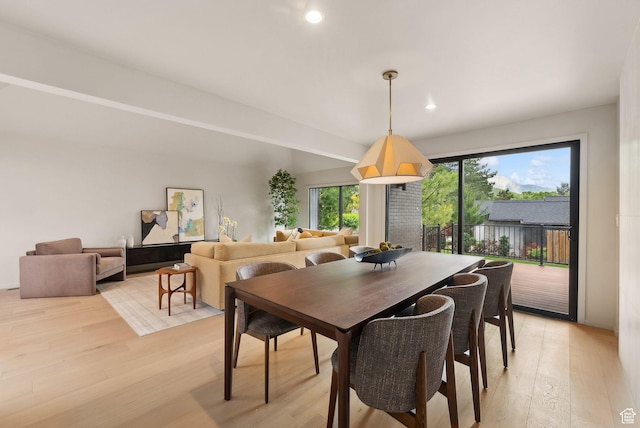 2655 E Hiawatha Cir, Salt Lake City, UT 84108 - dining room featuring light wood-style floors and recessed lighting