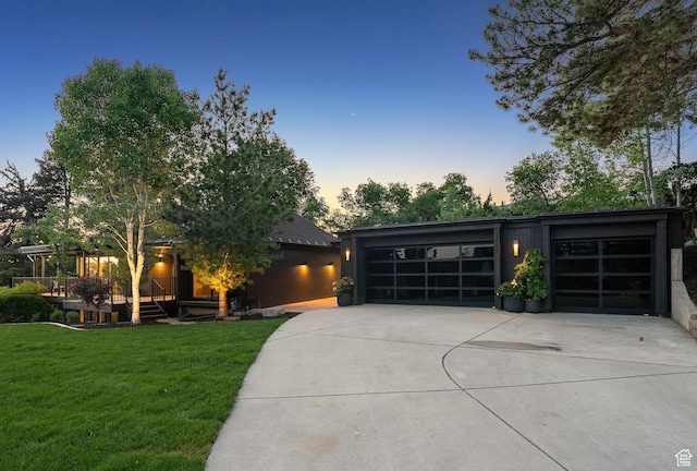 2655 E Hiawatha Cir, Salt Lake City, UT 84108 - view of front of home with driveway, a lawn, and a garage