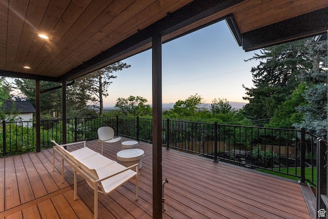 2655 E Hiawatha Cir, Salt Lake City, UT 84108 - view of deck at dusk