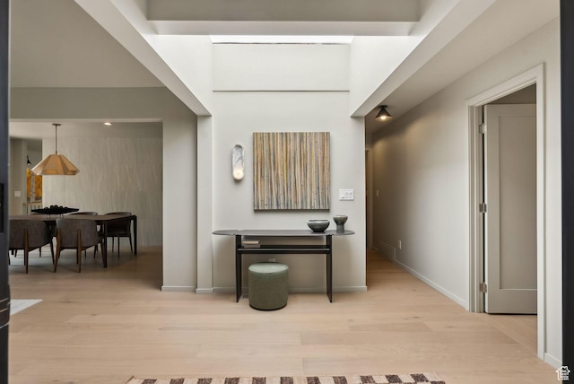 2655 E Hiawatha Cir, Salt Lake City, UT 84108 - hallway with light wood-style flooring and baseboards