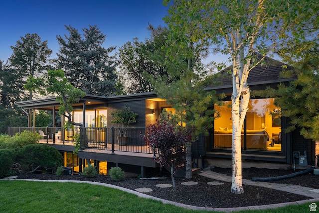 2655 E Hiawatha Cir, Salt Lake City, UT 84108 - rear view of property featuring a wooden deck