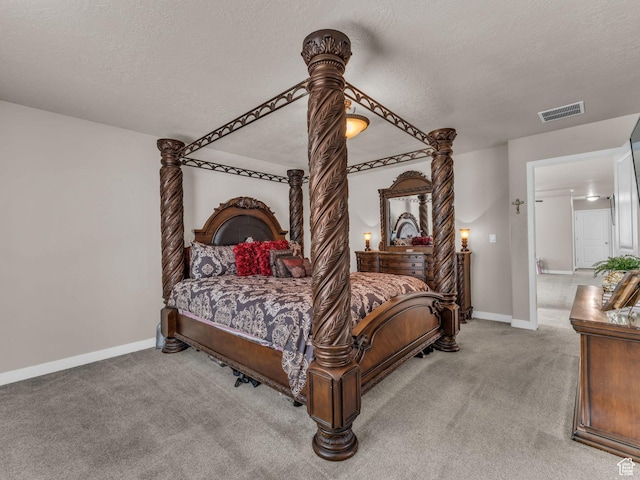 5636 W Lost Mine Ln, Herriman, UT 84096 - bedroom featuring light carpet, baseboards, and a textured ceiling