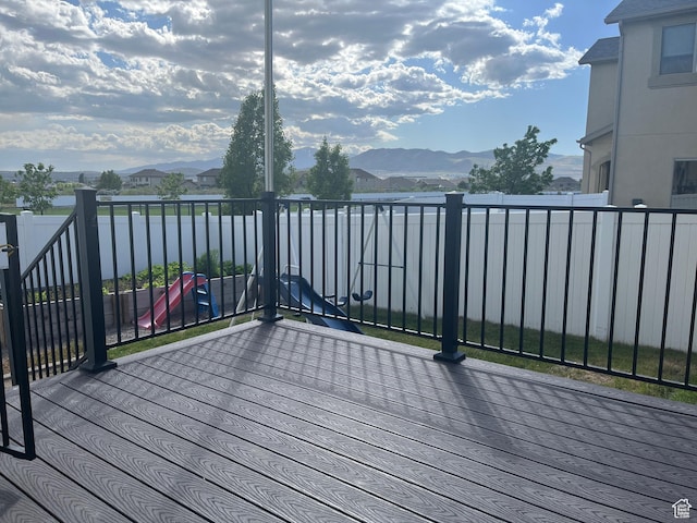 2027 W 2175 N, Lehi, UT 84043 - wooden deck with a mountain view
