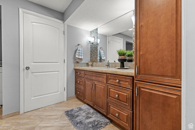 720 Freedom Cir N, Salt Lake, UT 84054 - bathroom featuring vanity and a chandelier
