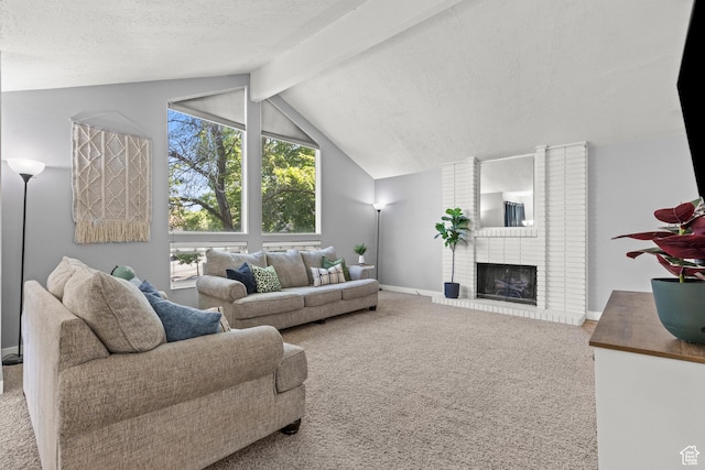 720 Freedom Cir N, Salt Lake, UT 84054 - living room featuring carpet, baseboards, a fireplace, and a textured ceiling