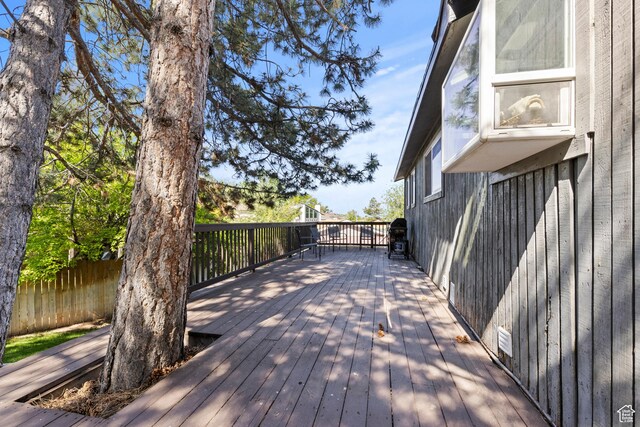 720 Freedom Cir N, Salt Lake, UT 84054 - wooden terrace with grilling area