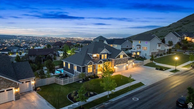 6688 W Buck Dr, Herriman, UT 84096 - aerial perspective of suburban area featuring mountains