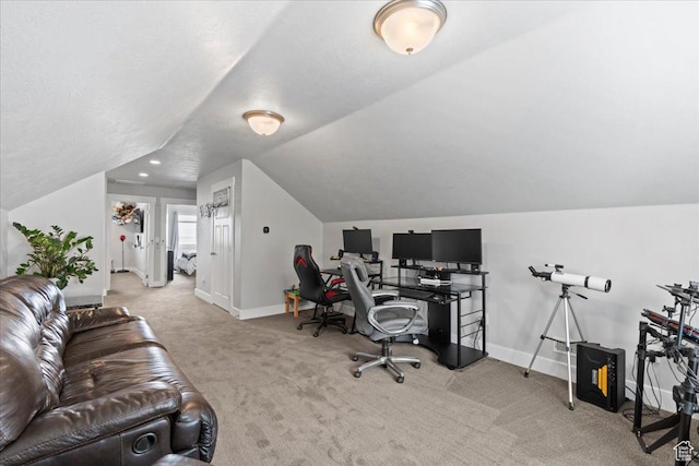 6688 W Buck Dr, Herriman, UT 84096 - office space with carpet floors, baseboards, and lofted ceiling