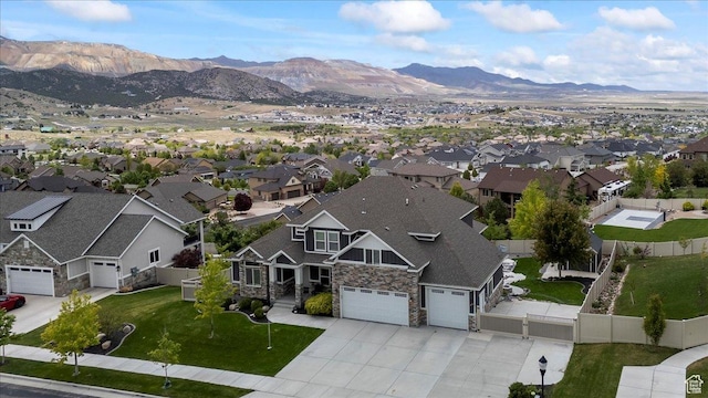 6688 W Buck Dr, Herriman, UT 84096 - aerial view of residential area with a mountainous background