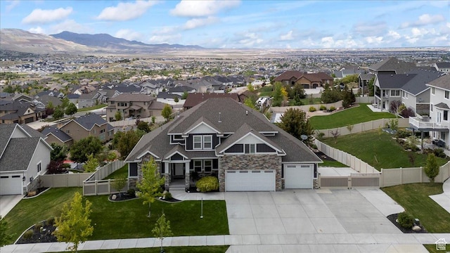 6688 W Buck Dr, Herriman, UT 84096 - aerial view of residential area featuring a mountain backdrop