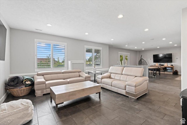 6688 W Buck Dr, Herriman, UT 84096 - living area with recessed lighting and a textured ceiling