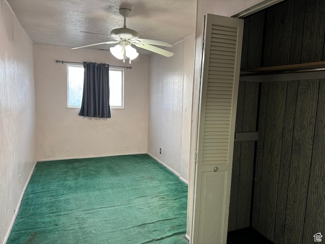 109 W 300 S, Holden, UT 84636 - unfurnished bedroom featuring carpet floors, a closet, ceiling fan, baseboards, and a textured ceiling