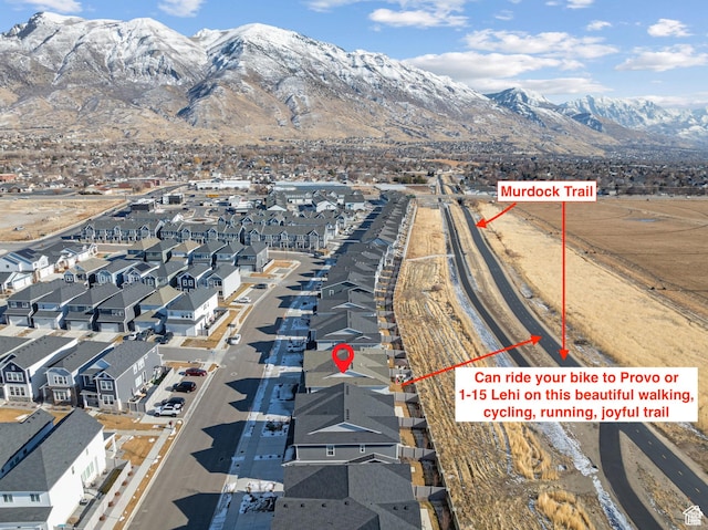 4945 W Willowbank Dr W, Highland, UT 84003 - view of property location featuring a mountain backdrop and nearby suburban area