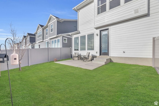4945 W Willowbank Dr W, Highland, UT 84003 - view of yard with entry steps, a patio, and a residential view