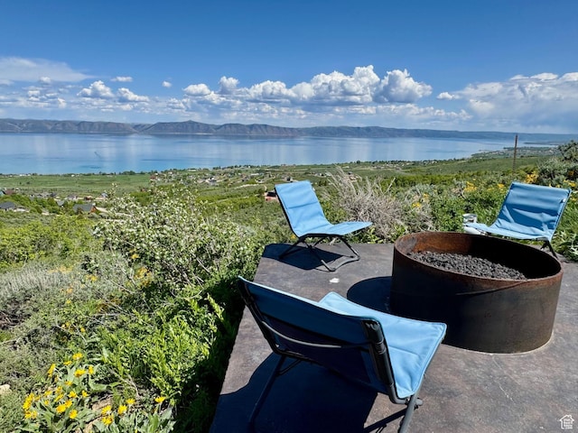 357 Juniper Dr Unit 480, Fish Haven, ID 83287 - view of patio featuring a water view