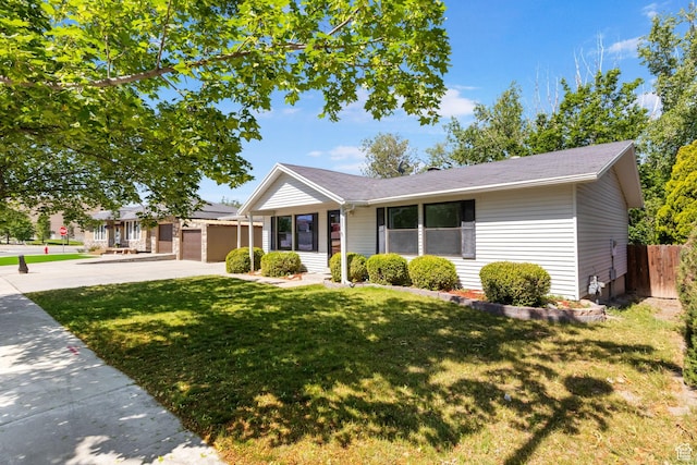 9224 S Benson Way, Sandy, UT 84070 - ranch-style home with a garage and roof with shingles