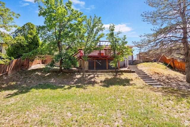 9224 S Benson Way, Sandy, UT 84070 - view of yard with stairway and a deck