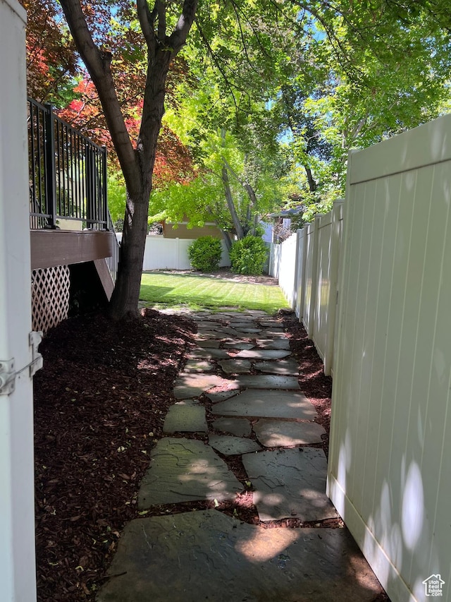 93 E Sweet Berry Ct, Draper, UT 84020 - fenced backyard with a wooden deck