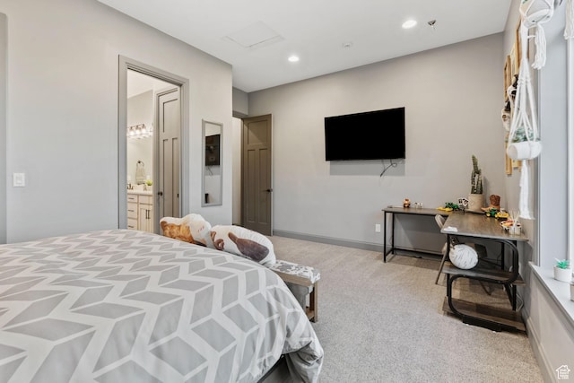 15113 S Cedar Meadow Cir, Herriman, UT 84096 - bedroom with carpet flooring, recessed lighting, and ensuite bathroom