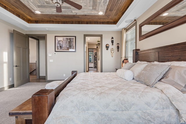 15113 S Cedar Meadow Cir, Herriman, UT 84096 - carpeted bedroom featuring a raised ceiling, a walk in closet, recessed lighting, baseboards, and ceiling fan
