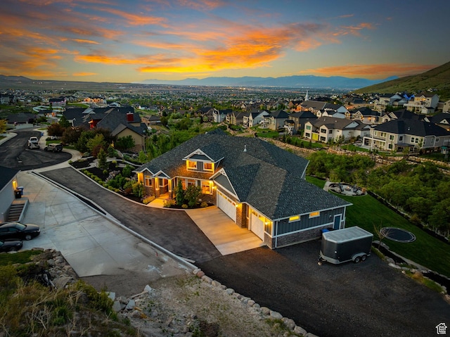 15113 S Cedar Meadow Cir, Herriman, UT 84096 - aerial view of residential area with a mountainous background
