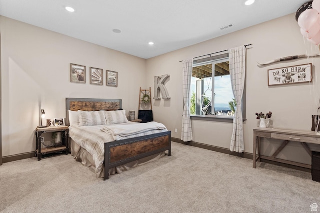 15113 S Cedar Meadow Cir, Herriman, UT 84096 - bedroom with carpet, baseboards, and recessed lighting