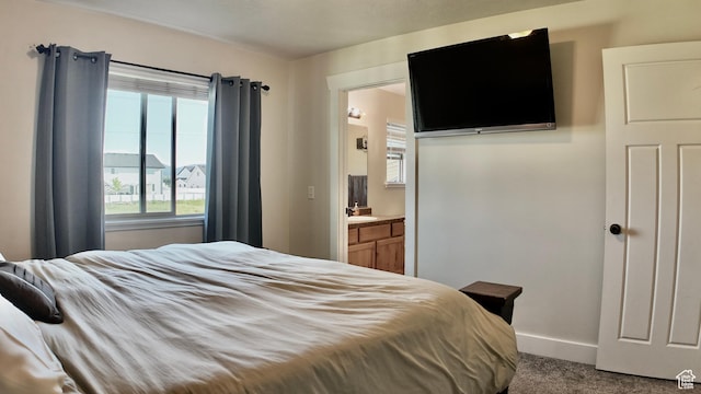1410 W 3390 S, Nibley, UT 84321 - carpeted bedroom with multiple windows, a sink, and baseboards